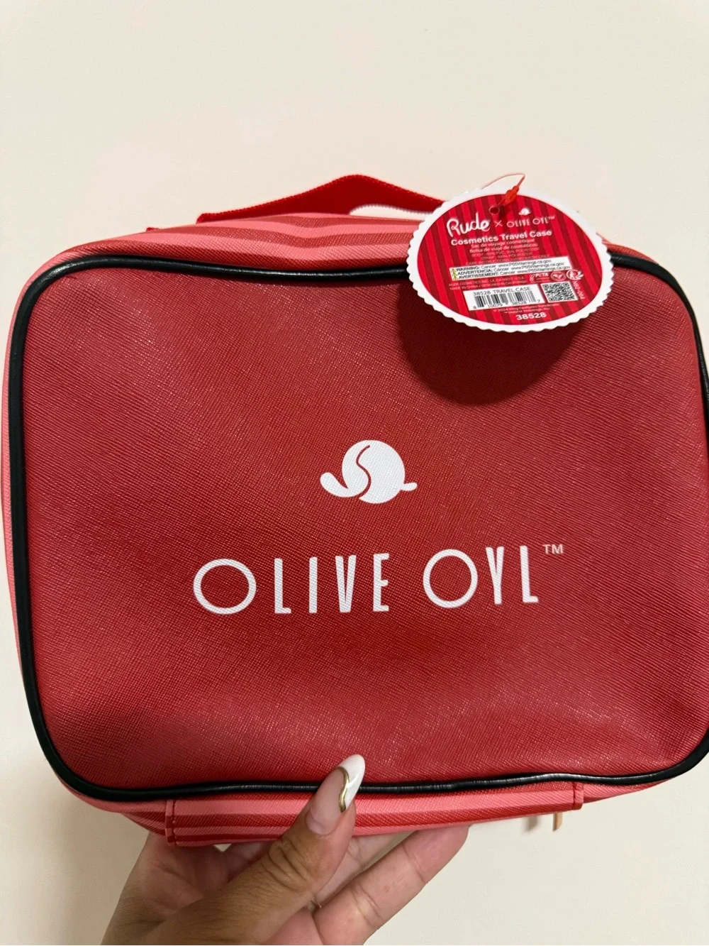Popeye Olive Oyl Clear Red Cosmetic Bag